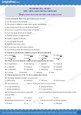 Đề số 5 - Đề kiểm tra học kỳ 2 - Tiếng Anh 9 mới